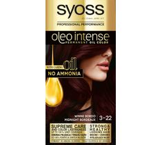 Syoss Oleo Intense trwały kolor włosów z olejem odcień 3-22 Winne Bordo