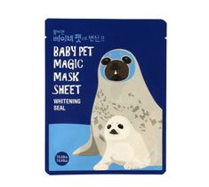 Holika Holika Baby Pet Magic Mask Sheet maska do cery naczynkowej w płacie Whitening Seal redukcja zaczerwienienia 1 szt.