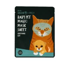 Holika Holika Baby Pet Magic Mask Sheet Soothing Cat maska do cery trudnej trądzikowej w płacie przeciwzapalna 1 szt.
