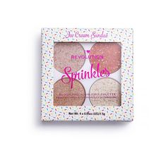 I Heart Revolution Blush & Sprinkles Ice Cream Sundae - paleta róży i rozświetlaczy (4 x 1.5 g)