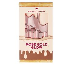 I Heart Revolution Rose Gold Glow Mini Chocolate Palette (paleta rozświetlaczy 2.7 g)