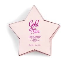 I Heart Revolution Star of the Show Highlighter – rozświetlacz do twarzy Gold Star (3,5 g)