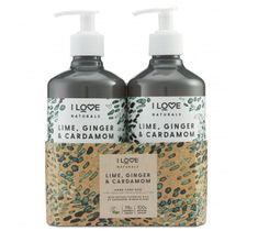 I Love Naturals Hand Care Duo Lime Ginger & Cardamon zestaw Hand Wash żel do mycia rąk (500 ml) + Hand & Body Lotion balsam do ciała i dłoni (500 ml)
