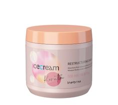 Inebrya Ice Cream Keratin keratynowa maska restrukturyzująca do włosów (500 ml)