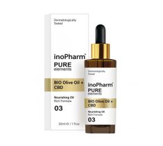 InoPharm Pure Elements BIO Olive Oil + CBD serum do twarzy i szyi z kannabidiolem i oliwką 30ml