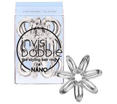 Invisibobble Nano gumki do włosów Crystal Clear (3 szt.)