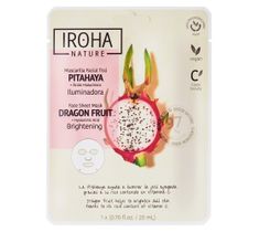 Iroha nature Brightening Face Sheet Mask Dragon Fruit + Hyaluronic Acid rozświetlająca maska w płachcie ze smoczym owocem i kwasem hialuronowym (20 ml)