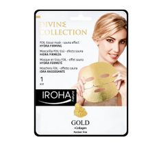 Iroha nature Gold + Collagen Hydra Firming Face Mask nawilżająco-ujędrniająca maska w płachcie ze złotem i kolagenem (25 ml)