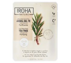 Iroha nature Purifying Face Sheet Mask oczyszczająca maska w płachcie z drzewem herbacianym i kwasem hialuronowym (20 ml)