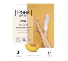 Iroha nature Repair Foot Mask regenerująca maseczka do stóp w formie skarpetPeach & Shea Butter (2 x 9 ml)