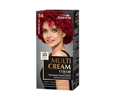 Joanna Multi Cream Color farba do każdego typu włosów nr 34 intensywna czerwień 120 ml
