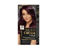 Joanna Multi Cream Color farba do każdego typu włosów nr 37 soczysta oberżyna 120 ml