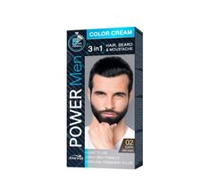 Joanna Power Men Color Cream farba do włosów 3in1 dla mężczyzn nr 02 Dark Brown (100 g)