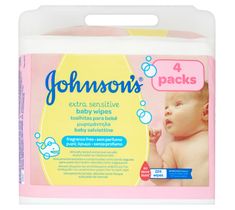 Johnson's Baby Extra Sensitive Baby Wipes łagodne chusteczki oczyszczające dla niemowląt 4x56szt