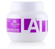 Kallos Latte Hair Mask With Milk Protein maska do włosów zniszczonych zabiegami chemicznymi 275ml