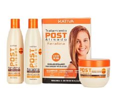 Kativa Keratina Straightening Post Treatment zestaw szampon 250ml + odżywka 250ml + maska 250ml