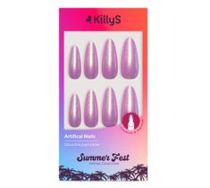 KillyS Summer Fest sztuczne paznokcie Long Almond Lavender Mermaid 24szt.