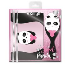KillyS Sweet Panda zestaw szczotka do włosów + kosmetyczka
