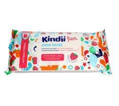 Kindii – Fun Antibacterial chusteczki odświeżające z płynem antybakteryjnym (1 op.-60 szt.)