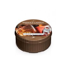 Kringle Candle Daylight świeczka zapachowa - Cognac & Leather (42 g)