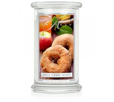 Kringle Candle Duża świeca zapachowa z dwoma knotami Apple Cider Donut (623 g)