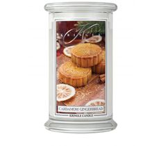 Kringle Candle duża świeca zapachowa z dwoma knotami - Cardamom Gingerbread (623 g)