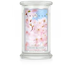 Kringle Candle Duża świeca zapachowa z dwoma knotami Cherry Blossom (623 g)