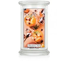 Kringle Candle duża świeca zapachowa z dwoma knotami - Holiday Pop (623 g)