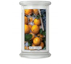 Kringle Candle duża świeca zapachowa z dwoma knotami - Iced Citrus (623 g)