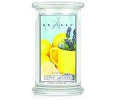 Kringle Candle Duża świeca zapachowa z dwoma knotami Lemon Lavender (623 g)