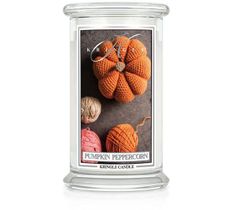 Kringle Candle duża świeca zapachowa z dwoma knotami - Pumpkin Peppercorn (623 g)