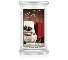 Kringle Candle duża świeca zapachowa z dwoma knotami - Warm and Fuzzy (623 g)