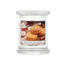 Kringle Candle średnia świeca zapachowa z dwoma knotami - Cardamon Gingerbread (411 g)