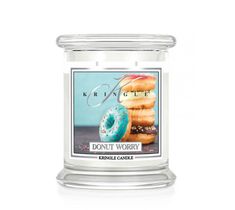 Kringle Candle średnia świeca zapachowa z dwoma knotami - Donut Worry (411 g)