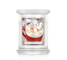 Kringle Candle średnia świeca zapachowa z dwoma knotami - Hot Chocolate (411 g)