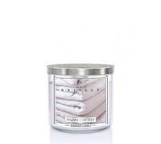 Kringle Candle Tumbler świeca zapachowa z trzema knotami - Warm Cotton (411 g)