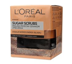 L'Oreal Sugar Scrubs Peeling do twarzy przeciw oznakom zmęczenia 3 cukry + ziarna kawy (50 ml)