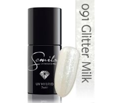 Lakier hybrydowy Semilac 091 Glitter Milk transparentny 7 ml