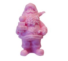 LaQ Happy Soaps Różowy Św. Mikołaj z Prezentami naturalne mydło glicerynowe Wiśnia (60 g)