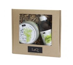 LaQ zestaw kosmetyków dla kobiet Kiwi i Winogrona żel pod prysznic 100 ml+ peeling myjący 200 ml