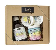 LaQ zestaw kosmetyków dla dzieci żel do kąpieli (300 ml) + pianka do mycia ciała (250 ml) + 2 x pianka do mycia łapek (2x50 ml)