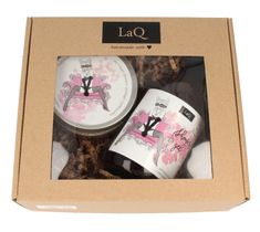 LaQ zestaw kosmetyków dla kobiet Kocica – peeling myjący (200 ml) + żel pod prysznic (500 ml)