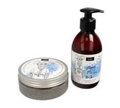 LaQ zestaw kosmetyków dla mężczyzn – peeling (200 ml) + żel pod prysznic 8w1 (300 ml)