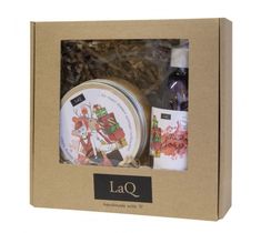 LaQ zestaw kosmetyków – peeling myjący do ciała Świąteczna Pralinka (300 ml) + pralinkowy żel pod prysznic (200 ml)
