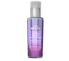 Biovax Ultra Violet intensywnie nawilżające serum tonujące na noc do włosów blond i siwych (100 ml)