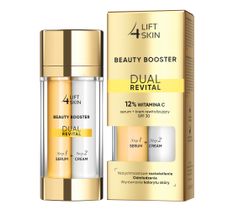 Lift4Skin Beauty Booster Dual Revital 12% Witamina C serum + krem rewitalizujący SPF30+ (2x15 ml)