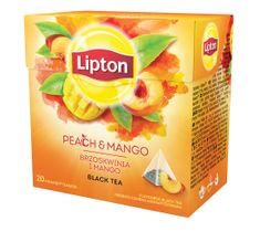 Lipton Black Tea herbata czarna aromatyzowana Brzoskwinia & Mango 20 piramidek 36g