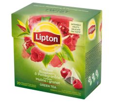 Lipton Green Tea herbata zielona Malina i Granat 20 torebek 28g