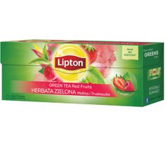 Lipton Green Tea herbata zielona Malina i Truskawka 25 torebek 35g