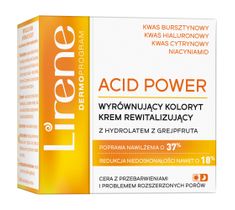 Lirene Acid Power rewitalizujący krem wyrównujący koloryt z hydrolatem z grejpfruta (50 ml)